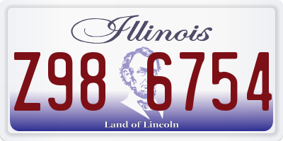 IL license plate Z986754