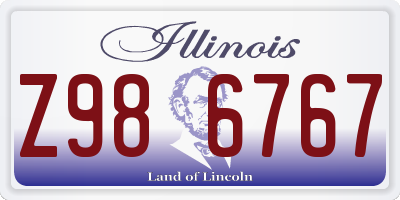 IL license plate Z986767