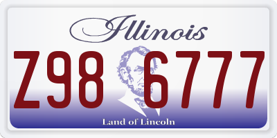 IL license plate Z986777