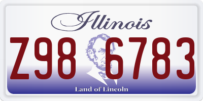 IL license plate Z986783