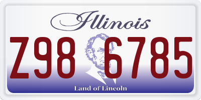 IL license plate Z986785