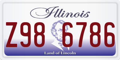 IL license plate Z986786