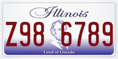 IL license plate Z986789