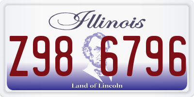 IL license plate Z986796