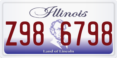 IL license plate Z986798