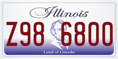 IL license plate Z986800