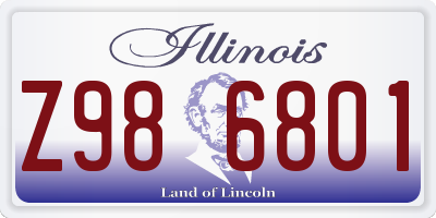 IL license plate Z986801