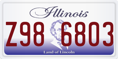 IL license plate Z986803
