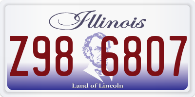IL license plate Z986807