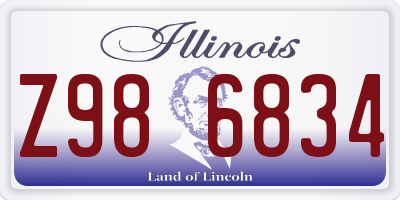 IL license plate Z986834