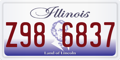 IL license plate Z986837