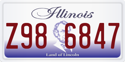IL license plate Z986847