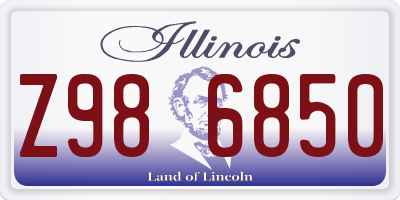IL license plate Z986850