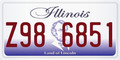 IL license plate Z986851