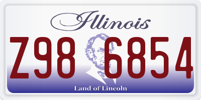 IL license plate Z986854
