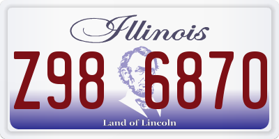 IL license plate Z986870