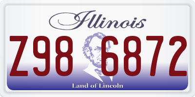 IL license plate Z986872
