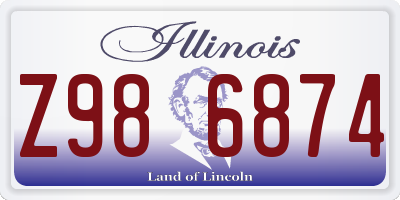 IL license plate Z986874