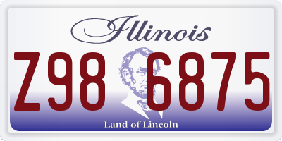 IL license plate Z986875