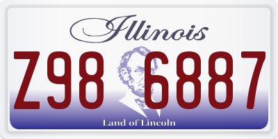 IL license plate Z986887