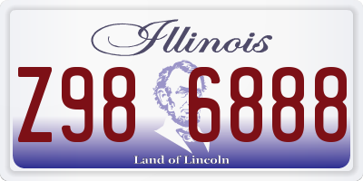IL license plate Z986888