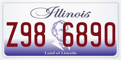 IL license plate Z986890