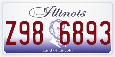 IL license plate Z986893