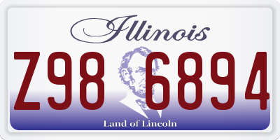 IL license plate Z986894