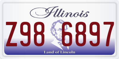 IL license plate Z986897