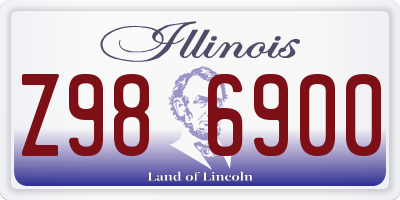 IL license plate Z986900