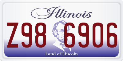 IL license plate Z986906