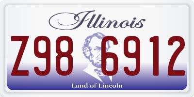 IL license plate Z986912