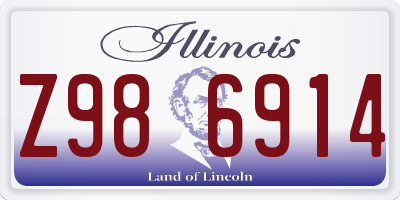 IL license plate Z986914