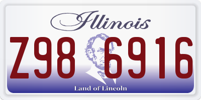 IL license plate Z986916
