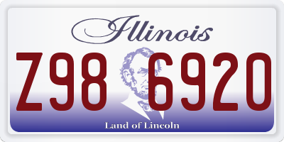 IL license plate Z986920