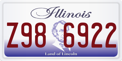 IL license plate Z986922