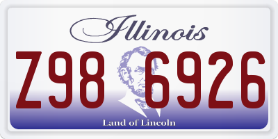 IL license plate Z986926