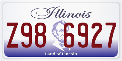 IL license plate Z986927