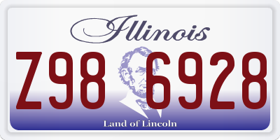 IL license plate Z986928
