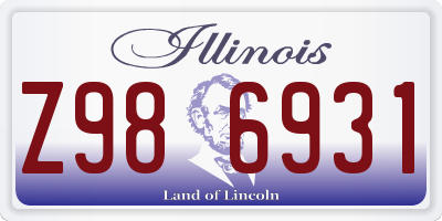 IL license plate Z986931