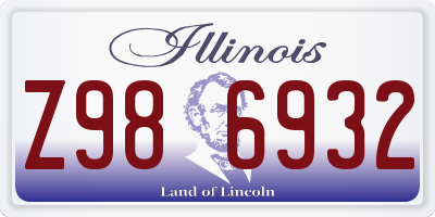 IL license plate Z986932