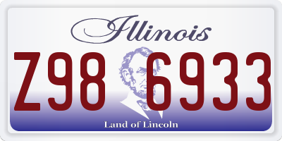 IL license plate Z986933