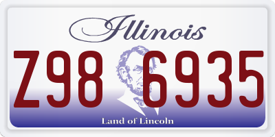 IL license plate Z986935