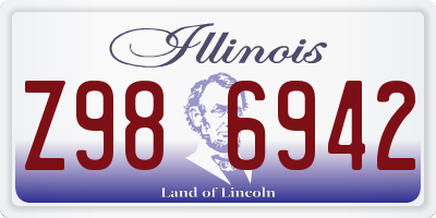 IL license plate Z986942