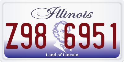 IL license plate Z986951