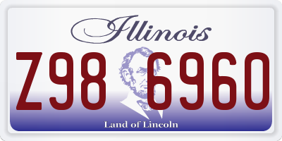 IL license plate Z986960