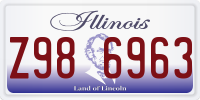 IL license plate Z986963