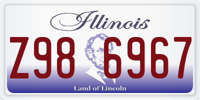 IL license plate Z986967