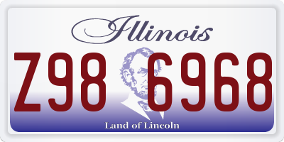 IL license plate Z986968