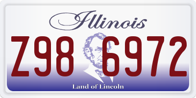 IL license plate Z986972